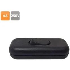 Interruptor De Paso, 4A. 250V Negro