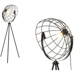 Lámpara VIRTUA - Metal Negro - 41 X 41 X 131 Cm - Venta-unica