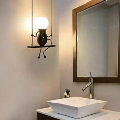 Lámpara De Pared Vintage, E27 Apliques De Pared, Retro Iluminación De Pared Metal Para Dormitorio, Escalera, Pasillo, Restaurante, Cocina -Trio Ventas 59796848 3