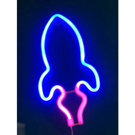 LED Cohete Neón,Cohete Señales Luces De Neón Cohete Alimentadas Por BateríA O USB Para Decoraciones De Neón NavideñAs De Fiesta De Bar De Dormitorio 3 LED Cohete Neón,Cohete Señales Luces De Neón Cohete Alimentadas Por BateríA O USB Para Decoraciones De Neón NavideñAs De Fiesta De Bar De Dormitorio
