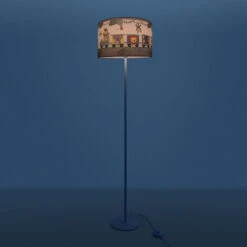 Paco Home Luminaria Habitación Infantil Lámpara De Pie Tren Animales Lámpara Pie E27  Una Pata Blanco,  Verde (Ø38 Cm) -Trio Ventas 61147867 3