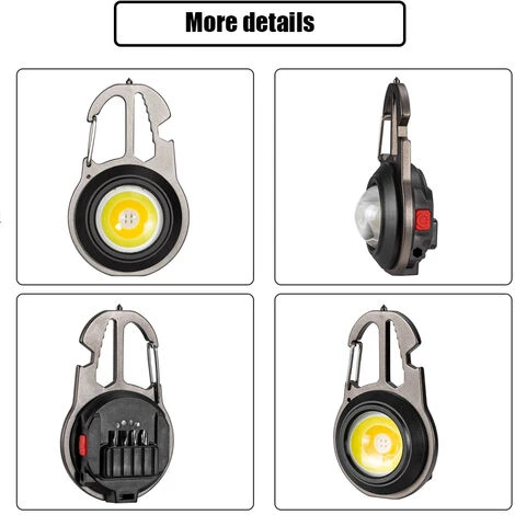 Mini Luz De Trabajo LED COB Multifuncional, Linterna Pequeña, Lámpara De Llavero, Abrebotellas De Luz Roja Y Amarilla, Perno Piloto 5 Mini Luz De Trabajo LED COB Multifuncional, Linterna Pequeña, Lámpara De Llavero, Abrebotellas De Luz Roja Y Amarilla, Perno Piloto - Imagen 3