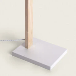 Lámpara De Pie Madera Y Textil Haakon Blanco. -Trio Ventas 62126365 3