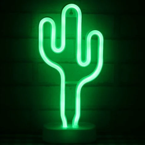 Luz De Neón De Cactus, Decoración De Pared, Letreros De Neón Para Habitación De Niños Con Soporte De Mesa, Batería Y Luz Nocturna Alimentada Por USB, Decoración Del Hogar (NECAC) 5 Luz De Neón De Cactus, Decoración De Pared, Letreros De Neón Para Habitación De Niños Con Soporte De Mesa, Batería Y Luz Nocturna Alimentada Por USB, Decoración Del Hogar (NECAC) - Imagen 3