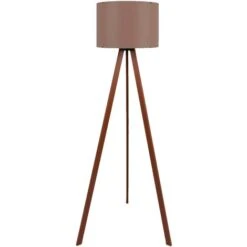 Lámpara De Pie 140 Cm Decorativa Marrón Visón