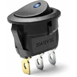 5 Uds DC 20A 12V Interruptor Basculante Redondo Para Coche Barco Con LED Azul -Trio Ventas 65035626 4