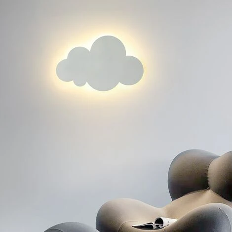 Aplique Infantil LED Nube Aplique Regulable Diseño Lindo 220V (Blanco) 4 Aplique Infantil LED Nube Aplique Regulable Diseño Lindo 220V (Blanco) - Imagen 2