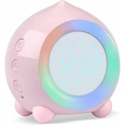Reloj Despertador Digital, Reloj De Noche LED, Reloj Despertador Doble Con Luz Nocturna, Reloj Despertador Para Niños, Reloj Despertador Pequeño Para Viajes En Casa, Alimentado Por USB, Melocotón Lind