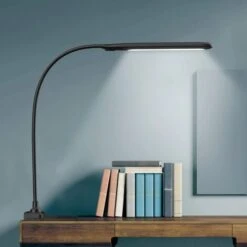 RHAFAYRE Lámpara De Escritorio LED Lámpara De Mesa De Luz De Trabajo De 9W Lámpara De Abrazadera De Arquitecto 3 Modos De Color 360 Grados Flexible Para Aprender, Leer, Trabajar (negro)