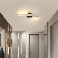 Luz De Pared Interior LED 1200ML, Lámpara De Pared Moderna De 14W, Apliques De Aluminio Blanco Cálido De 3000K Para Sala De Estar, Pasillo, Baño, Escalera, Luz Nocturna,55cm [Clase Energética E] -Trio Ventas 69672956 4