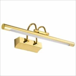 Lámpara De Pared De 8 W De Luz Blanca, Espejo De Baño LED Con Cabezal De Lámpara Giratorio Regulable, Apto Para Brazo De Arco De Restaurante De Hotel, Lámpara De Noche Blanca Cálida, 48 Cm Dorado