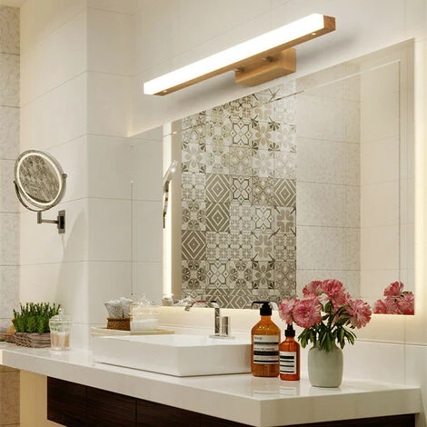 Luz De Espejo De Baño Luz De Pared De Baño De Madera LED Aplique De Pared De 40 Cm LED Luz De Pared De Madera Interior Para Escaleras De Pasillo De Dormitorio, Luz Cálida 4 Luz De Espejo De Baño Luz De Pared De Baño De Madera LED Aplique De Pared De 40 Cm LED Luz De Pared De Madera Interior Para Escaleras De Pasillo De Dormitorio, Luz Cálida - Imagen 2