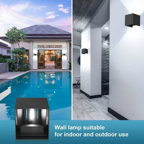 Aplique De Pared LED De 12 W Para Interiores, Impermeable, Para Exteriores, IP65, ángulo De Haz Ajustable, Moderno, Blanco Frío, Para Sala De Estar, Dormitorio, Luz Cálida (negro) 7 Aplique De Pared LED De 12 W Para Interiores, Impermeable, Para Exteriores, IP65, ángulo De Haz Ajustable, Moderno, Blanco Frío, Para Sala De Estar, Dormitorio, Luz Cálida (negro) - Imagen 5