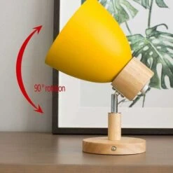 Aplique De Pared De Metal Moderno E27 Edison Aplique De Pared Macaron Base De Madera Decoración De La Habitación De Los Niños Aplique De Pared Ajustable Lámpara De Hierro Para Interiores Para Restaura -Trio Ventas 70240501 4