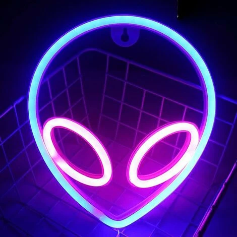 Letreros De Neón LED, Letrero De Pared De Neón Con Forma De Cabeza De Alienígena Para Dormitorio, Habitación De Niños, Hotel, Tienda, Restaurante, Juego, Oficina, (rosa Azul) 3 Letreros De Neón LED, Letrero De Pared De Neón Con Forma De Cabeza De Alienígena Para Dormitorio, Habitación De Niños, Hotel, Tienda, Restaurante, Juego, Oficina, (rosa Azul)