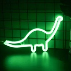 Letreros De Neón De Dinosaurio, Letrero De Neón Verde, Luz LED De Animal Bonito, Arte De Pared, Luz De Noche Para Dormitorio Para Niños, Decoración De Pared De Mesa De Fiesta En Casa