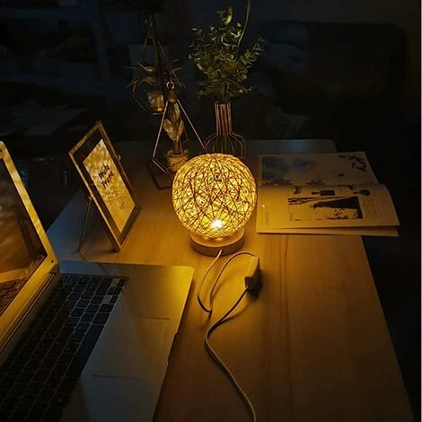 Lámpara De Mesa De Madera, Lámpara De Noche Decorativa De Madera, Cargador USB Para Dormitorio, Sala De Estar, Mesita De Noche, Mesa Auxiliar, Sala De Café, Habitación De Bebé (dorado) 4 Lámpara De Mesa De Madera, Lámpara De Noche Decorativa De Madera, Cargador USB Para Dormitorio, Sala De Estar, Mesita De Noche, Mesa Auxiliar, Sala De Café, Habitación De Bebé (dorado) - Imagen 2