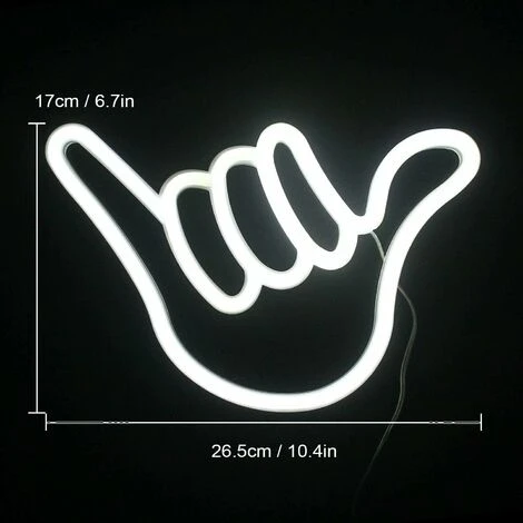 Señal De Neón Con Forma De Dedo, Gesto De La Suerte, Señal De Luz De Neón Blanca, Luces De Neón En Forma De Mano Para Dormitorio, Bar, Regalo De Fiesta De Cumpleaños 5 Señal De Neón Con Forma De Dedo, Gesto De La Suerte, Señal De Luz De Neón Blanca, Luces De Neón En Forma De Mano Para Dormitorio, Bar, Regalo De Fiesta De Cumpleaños - Imagen 3