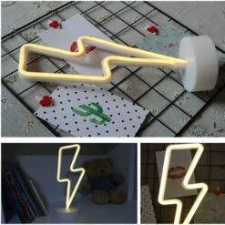 Letrero De Luz De Neón LED, Decoración De Pared, Luz Nocturna, USB, Funciona Con Pilas, Neón Para Navidad, Regalo De Cumpleaños, Fiesta, Niños, Sala De Estar, Decoración De Boda (iluminación) -Trio Ventas 71204822 4