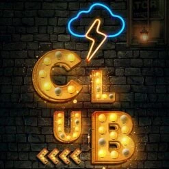 Letrero De Neón LED Planeta Luz De Neón Nube Relámpago Luz De Pared LED Decoración De Pared Batería / Alimentado Por USB Para El Hogar Habitación De Niños Bar Arte De Pared Decoración De Fiesta Nube R -Trio Ventas 71204949 4