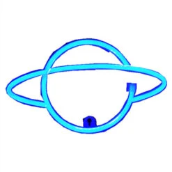 Letrero De Neón LED Planeta Luz De Neón Nube Rayo Luz De Pared LED Decoración De Pared Batería / Alimentado Por USB Para El Hogar Habitación De Niños Bar Arte De Pared Decoración De Fiesta Planeta Azu