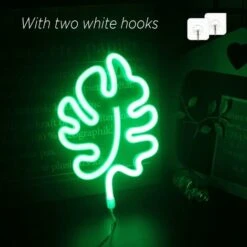 Letreros De Neón De Hoja Verde Luces De Neón LED Para Paredes Letrero De Luz De Efecto Neón LED Para Dormitorio Restaurante Fiesta Decoraciones Para El Hogar Regalo De Cumpleaños (hoja De Tortuga Verd -Trio Ventas 71205797 4