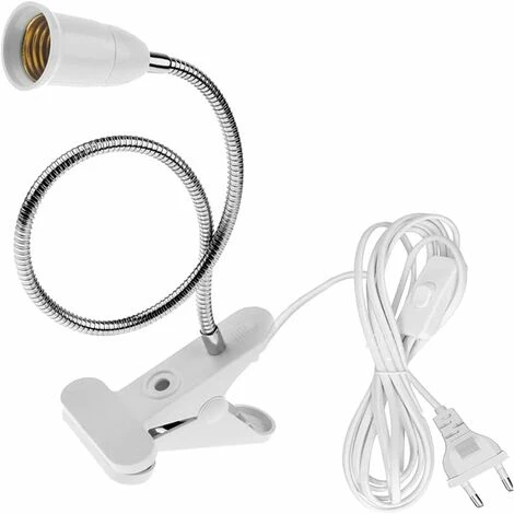 Bombilla Con Abrazadera De Enchufe E27 Con Interruptor, Base De Lámpara De Mesa LED Con Cuello De Cisne De 360 Grados, Base De Lámpara Con Clip Con Cable De 2,2 M, Para Plantas, Acuarios, Mesa, Maquil 3 Bombilla Con Abrazadera De Enchufe E27 Con Interruptor, Base De Lámpara De Mesa LED Con Cuello De Cisne De 360 Grados, Base De Lámpara Con Clip Con Cable De 2,2 M, Para Plantas, Acuarios, Mesa, Maquil