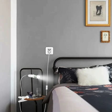 Bombilla Con Abrazadera De Enchufe E27 Con Interruptor, Base De Lámpara De Mesa LED Con Cuello De Cisne De 360 Grados, Base De Lámpara Con Clip Con Cable De 2,2 M, Para Plantas, Acuarios, Mesa, Maquil 6 Bombilla Con Abrazadera De Enchufe E27 Con Interruptor, Base De Lámpara De Mesa LED Con Cuello De Cisne De 360 Grados, Base De Lámpara Con Clip Con Cable De 2,2 M, Para Plantas, Acuarios, Mesa, Maquil - Imagen 4