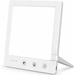 Lámpara De Fototerapia De 10000 LUX, Lámpara De Terapia De Luz Con Función De Temporizador Y Control Táctil, Terapia De Luz De Depresión Con 3 Niveles De Brillo, Temperatura De Color Ajustable