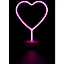 Luz De Corazón De Neón, Letreros De Neón LED, Luz Nocturna, Decoración De Habitación, Luz En Forma De Corazón Con Soporte, Mesa De Luz De Neón Para Dormitorio, Regalo Del Día De La Madre -Trio Ventas 71700493 4