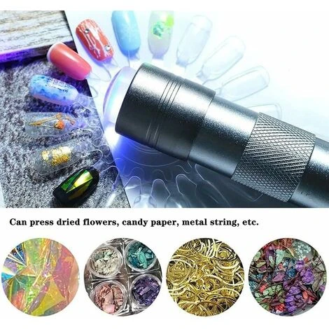Lámpara De Curado De Uñas, UV De Mano Con Cabeza De Tampón De Silicona De Gelatina, Para Arte De Uñas, Hogar Rápido Y Salón, Plata. 4 Lámpara De Curado De Uñas, UV De Mano Con Cabeza De Tampón De Silicona De Gelatina, Para Arte De Uñas, Hogar Rápido Y Salón, Plata. - Imagen 2