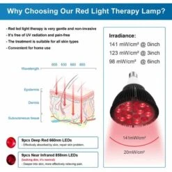Lámpara De Terapia De Luz Roja Con Soporte De Luz, Bombilla De Terapia De Luz Roja Combinada NIR, Dispositivo De Tratamiento 8 Lámpara De Terapia De Luz Roja Con Soporte De Luz, Bombilla De Terapia De Luz Roja Combinada NIR, Dispositivo De Tratamiento -Trio Ventas 73262561 2