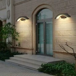 Aplique De Pared LED De 18 W Aplique De Pared De Diseño Interior Exterior Impermeable IP65 Aluminio/Lámpara De Porche Patio Jardín Pasillo Blanco Cálido 10.6 Pulgadas Negro [Clase De Eficiencia Energé -Trio Ventas 74857187 4