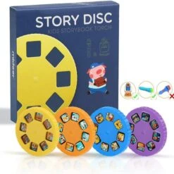 4 Películas De Cuentos De Hadas 32 Diapositivas De Cuentos Proyector Linterna Niños Juguetes Para Dormir