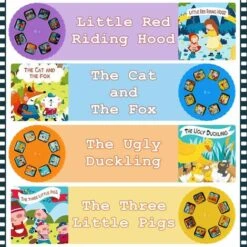 4 Películas De Cuentos De Hadas 32 Diapositivas De Cuentos Proyector Linterna Niños Juguetes Para Dormir -Trio Ventas 75004355 3