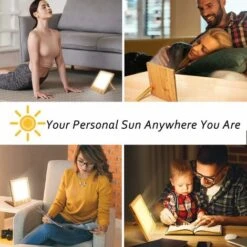 Lámpara De Terapia De Luz SAD De 10000 Lux Lámpara De Terapia De Luz LED Para El Tratamiento Eficaz Del Trastorno Afectivo Estacional Con Función De Temporizador Control Táctil Adecuado Para El Hogar/ -Trio Ventas 75288974 5