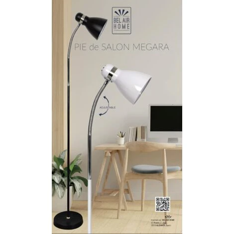 Pie De Salón, BEL AIR HOME - Serie MEGARA, Color Plata, 1 X E-27, 155 X 22 Cm 5 Pie De Salón, BEL AIR HOME - Serie MEGARA, Color Plata, 1 X E-27, 155 X 22 Cm - Imagen 3