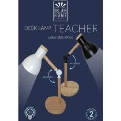 Lámpara Flexo De Escritorio, BEL AIR HOME - Serie TEACHER, Color Negro, 1xE-27, Realizado En Metal Y Madera 11 Lámpara Flexo De Escritorio, BEL AIR HOME - Serie TEACHER, Color Negro, 1xE-27, Realizado En Metal Y Madera -Trio Ventas 76003573 5