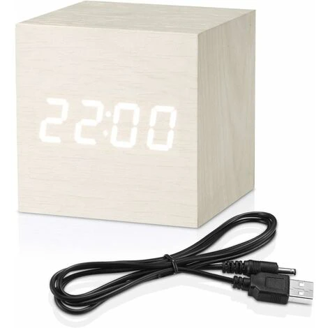 Despertador De Madera - Mini Reloj Digital Con Pantalla De Tiempo De Temperatura, 3 Niveles De Brillo Y Control De Voz, Perfecto Para Viajes En Casa 3 Despertador De Madera - Mini Reloj Digital Con Pantalla De Tiempo De Temperatura, 3 Niveles De Brillo Y Control De Voz, Perfecto Para Viajes En Casa