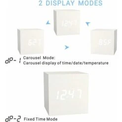 Despertador De Madera - Mini Reloj Digital Con Pantalla De Tiempo De Temperatura, 3 Niveles De Brillo Y Control De Voz, Perfecto Para Viajes En Casa 9 Despertador De Madera - Mini Reloj Digital Con Pantalla De Tiempo De Temperatura, 3 Niveles De Brillo Y Control De Voz, Perfecto Para Viajes En Casa -Trio Ventas 76168652 3