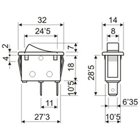 Interruptor Faston 11.400.C/NS Unipolar Tipo Conmutador Electro DH Color Negro 8430552016310 4 Interruptor Faston 11.400.C/NS Unipolar Tipo Conmutador Electro DH Color Negro 8430552016310 - Imagen 2