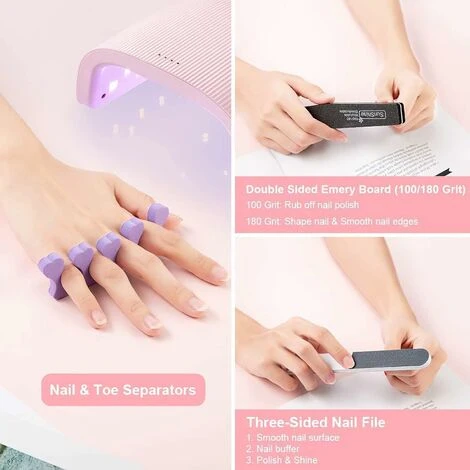 Lámpara De Uñas De Gel UV LED De 36 W, Manicura Y Pedicura Profesional Con Sensor Automático, 3 Temporizadores 30/60/90S, Secador Para Todos Los Esmaltes De Uñas 5 Lámpara De Uñas De Gel UV LED De 36 W, Manicura Y Pedicura Profesional Con Sensor Automático, 3 Temporizadores 30/60/90S, Secador Para Todos Los Esmaltes De Uñas - Imagen 3