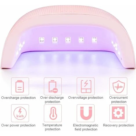 Lámpara De Uñas De Gel UV LED De 36 W, Manicura Y Pedicura Profesional Con Sensor Automático, 3 Temporizadores 30/60/90S, Secador Para Todos Los Esmaltes De Uñas 6 Lámpara De Uñas De Gel UV LED De 36 W, Manicura Y Pedicura Profesional Con Sensor Automático, 3 Temporizadores 30/60/90S, Secador Para Todos Los Esmaltes De Uñas - Imagen 4