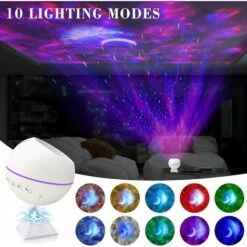 Star Sky Projector, Star Projection Night Light, LED Galaxy Projector Nebula Starry Sky Cloud Moon Con Control Remoto, 10 Modos Coloridos Para Niños Y Adultos [Clase De Eficiencia Energética A] -Trio Ventas 77542319 3