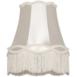 QAZQA Retro/Vintage Textil Pantalla De Tela Crema 30 Cm - Granny ,