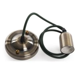 Pendel E27 Cable 1000 X 0,75Mm Tela - Rosetón [SC-MPL021] (SC-MPL021)