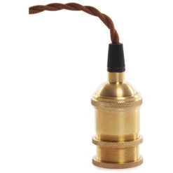 Pendel E27 Cable 1000 X 0,75Mm Tela - Rosetón SC-GL05 [SC-GL05] (SC-GL05) -Trio Ventas 7916014 2