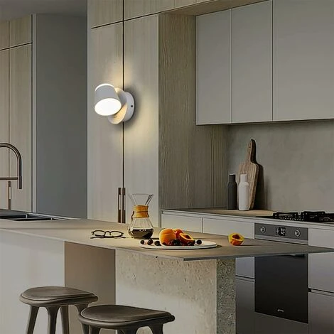 LYCXAMES Luz De Lectura Blanca Apliques Para En Interior Lámpara De Lectura LED Lámpara De Cama Lámpara Con Interruptor Dormitorio Hoteles Lámpara De Noche,Blanc (5W+7W, 3000K) 7 LYCXAMES Luz De Lectura Blanca Apliques Para En Interior Lámpara De Lectura LED Lámpara De Cama Lámpara Con Interruptor Dormitorio Hoteles Lámpara De Noche,Blanc (5W+7W, 3000K) - Imagen 5