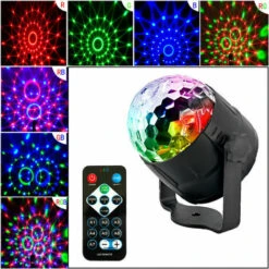 Luz LED De Bola De Discoteca LED, Efectos De Luz De Discoteca Controlados Por Música, Luz De Discoteca Con Cable USB, Luz De Fiesta Giratoria De 360 ° Con Control Remoto -Trio Ventas 81041002 3