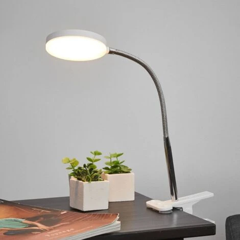 LED Lámpara De Pinza 'Milow' (Moderno) En Blanco Hecho De Plástico E.o. Para Salón & Comedor (1 Llama,) De Lindby Lámpara De Mesa, Lámpara De Mesa, Lámpara De Lectura 4 LED Lámpara De Pinza 'Milow' (Moderno) En Blanco Hecho De Plástico E.o. Para Salón & Comedor (1 Llama,) De Lindby Lámpara De Mesa, Lámpara De Mesa, Lámpara De Lectura - Imagen 2